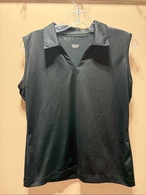 Nike Black Womans Golf Sleeveless Polo Tank